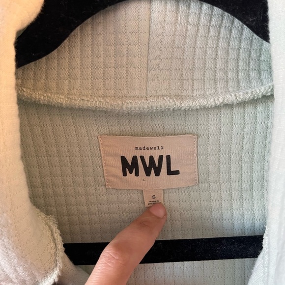 Madewell MWL Quilted Jacquard Zip Jacket in Iced Mint - SMALL - Picture 7 of 12